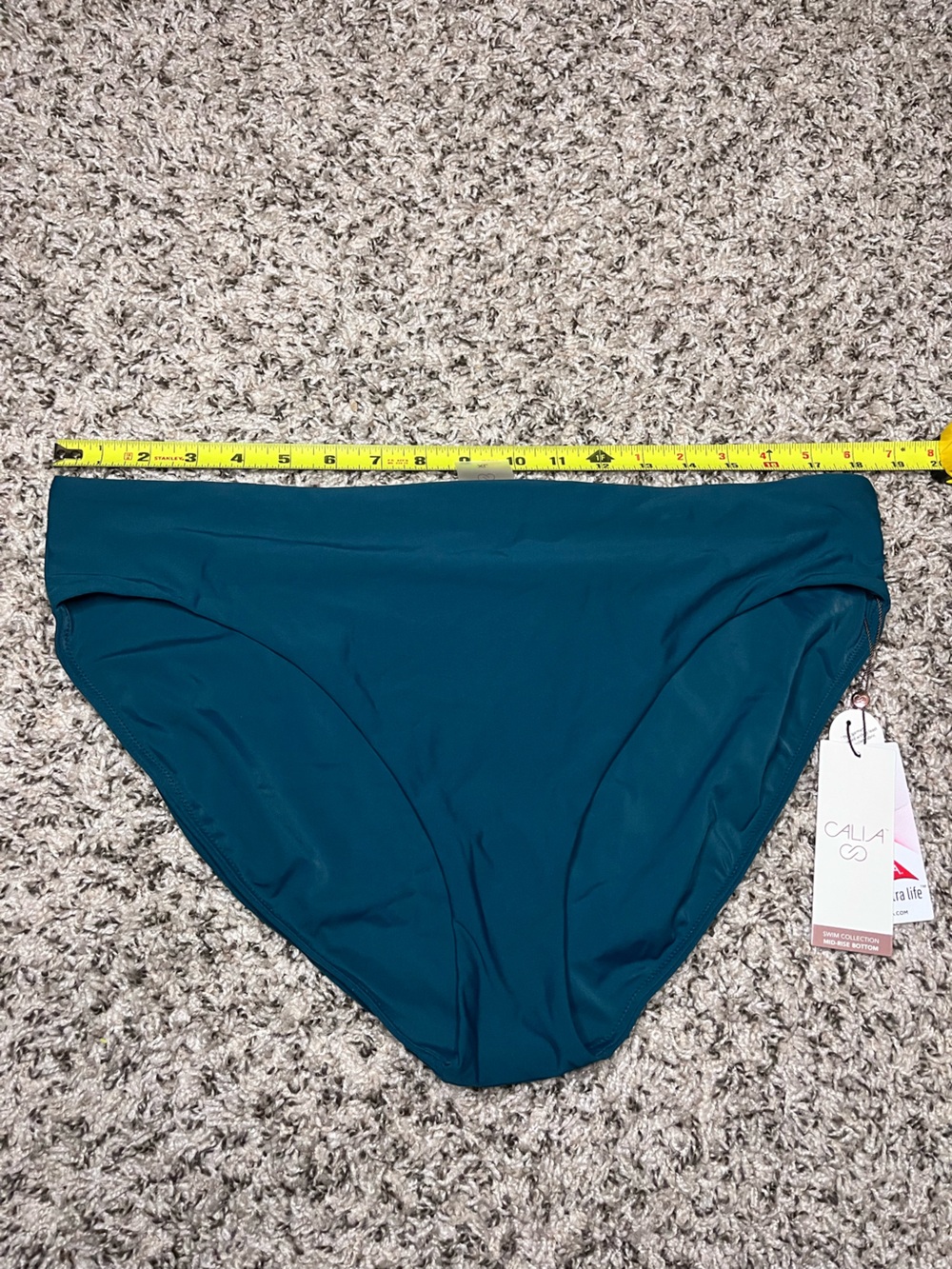 Calia Core Mid-Rise Swim Bottom Sea Green XL WSA15401SP25 NWT